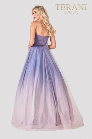 Terani Couture 2111P4110 One-Shoulder A-Line Gown for Prom Night