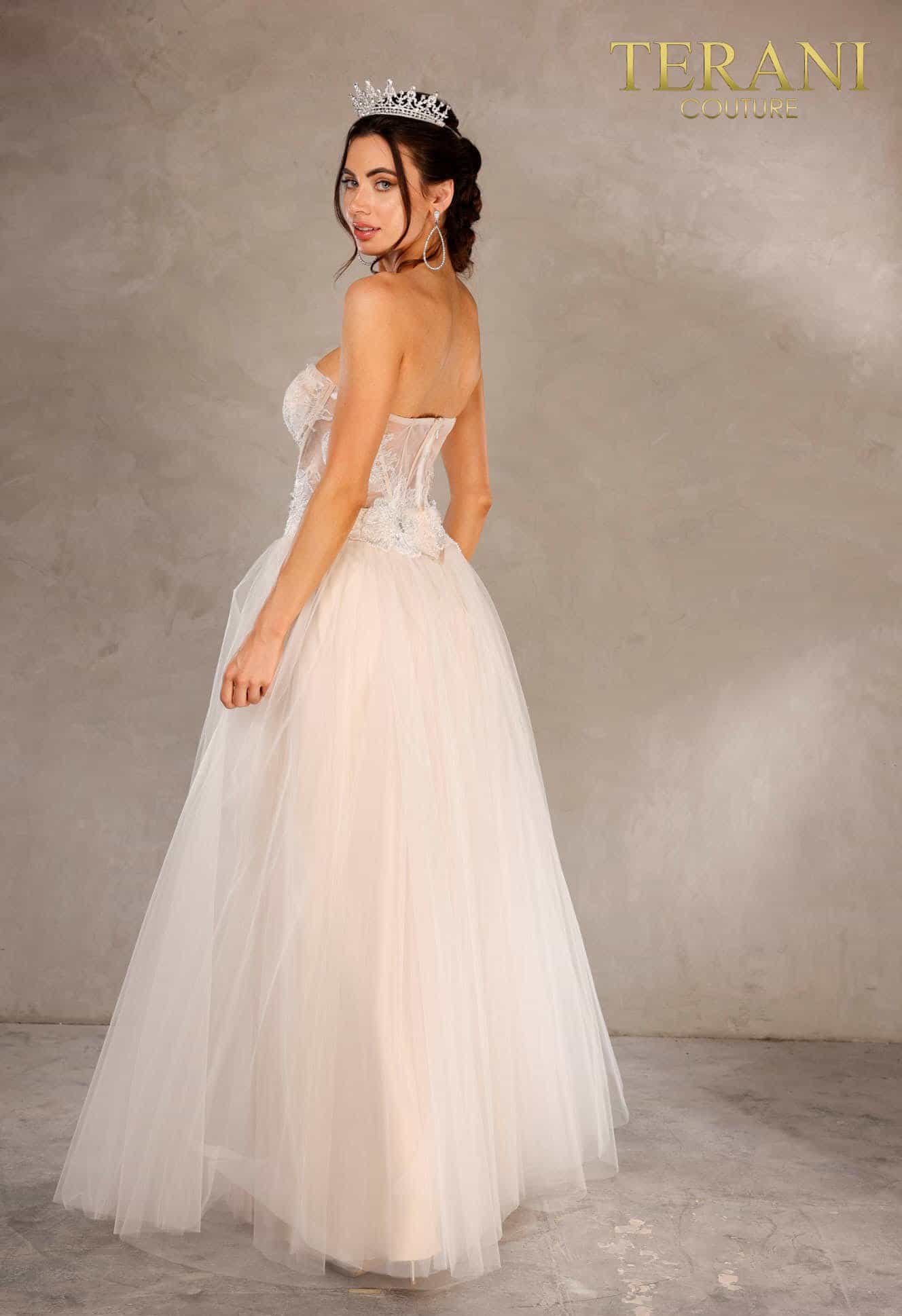 I Dress Cute Strapless Sweetheart Neckline Corset Torso A-Line Ball Gown - 2215P0005 - Image 2