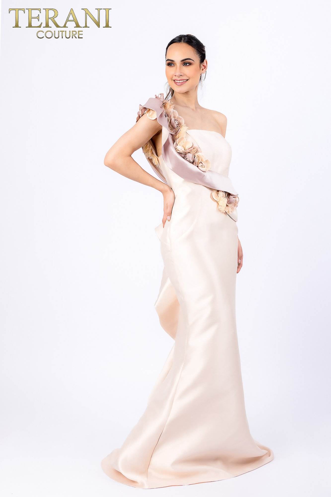 I Dress Cute Terani Couture 2011E2424 Asymmetric One-Shoulder Gown