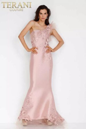 Stretch Mikado One Shoulder Evening Gown – 2011E2094
