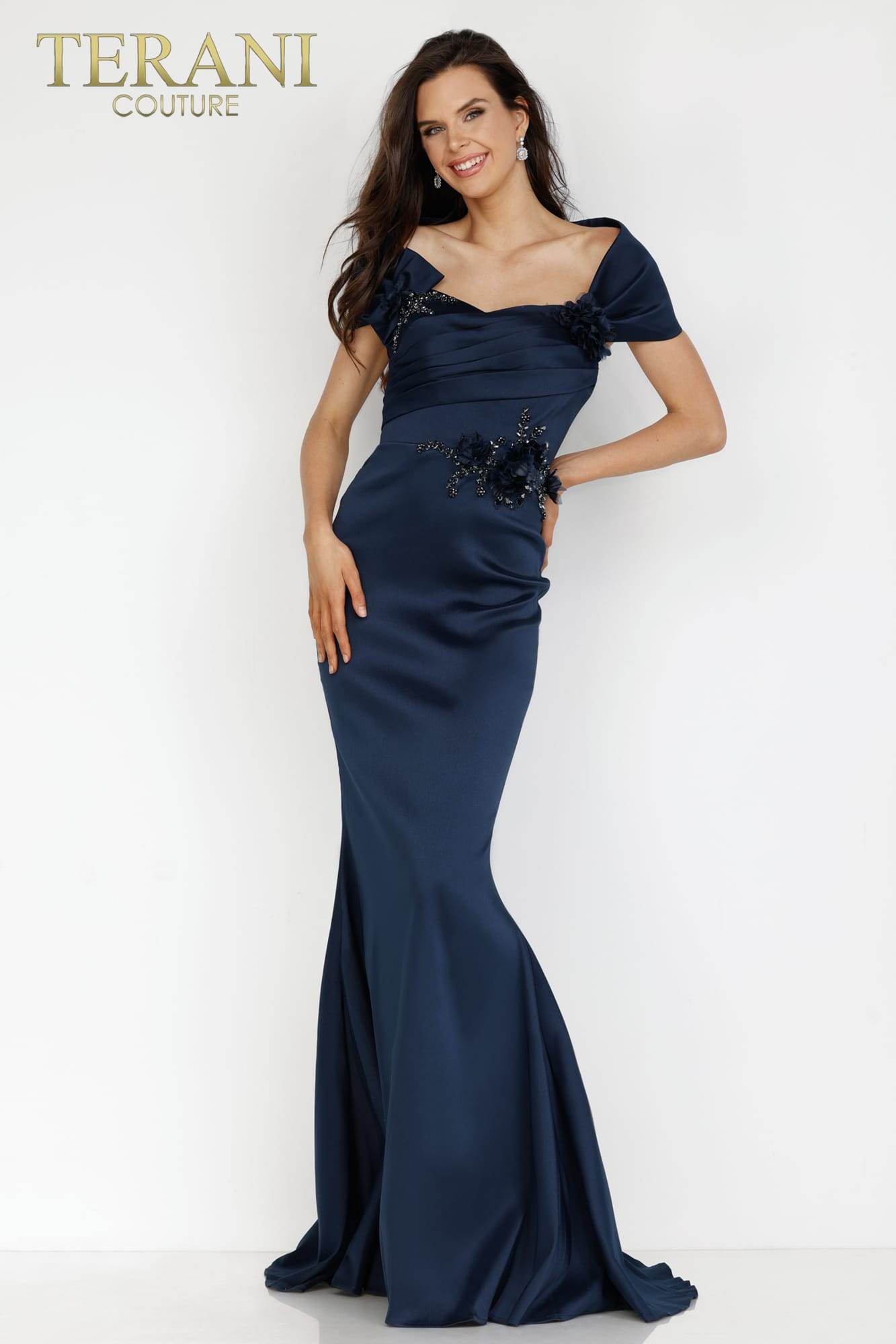 I Dress Cute Emerald Long Stretch Mikado Mother of the Bride Dress - 2021m2969 - Image 5