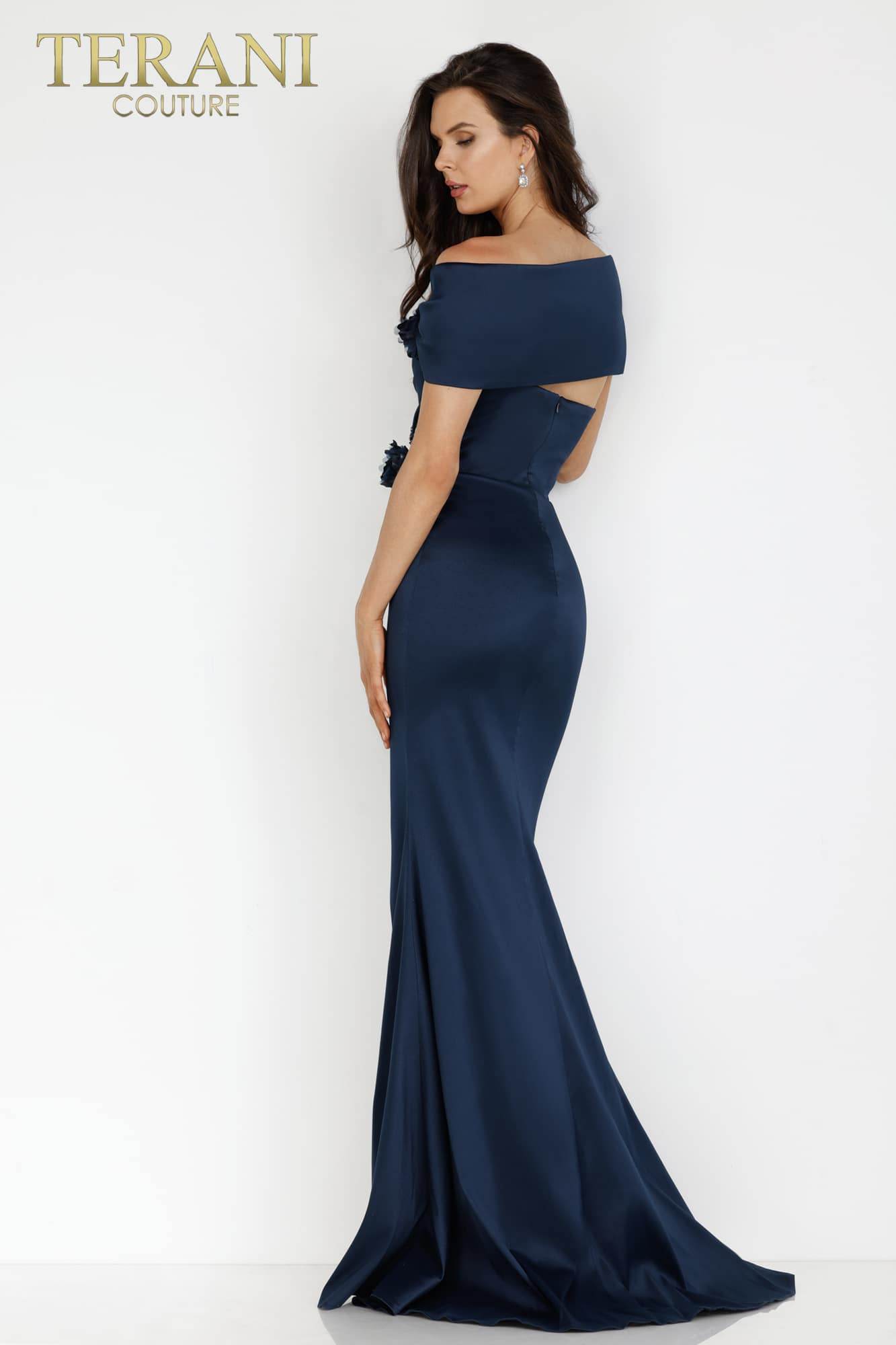 I Dress Cute Emerald Long Stretch Mikado Mother of the Bride Dress - 2021m2969 - Image 6