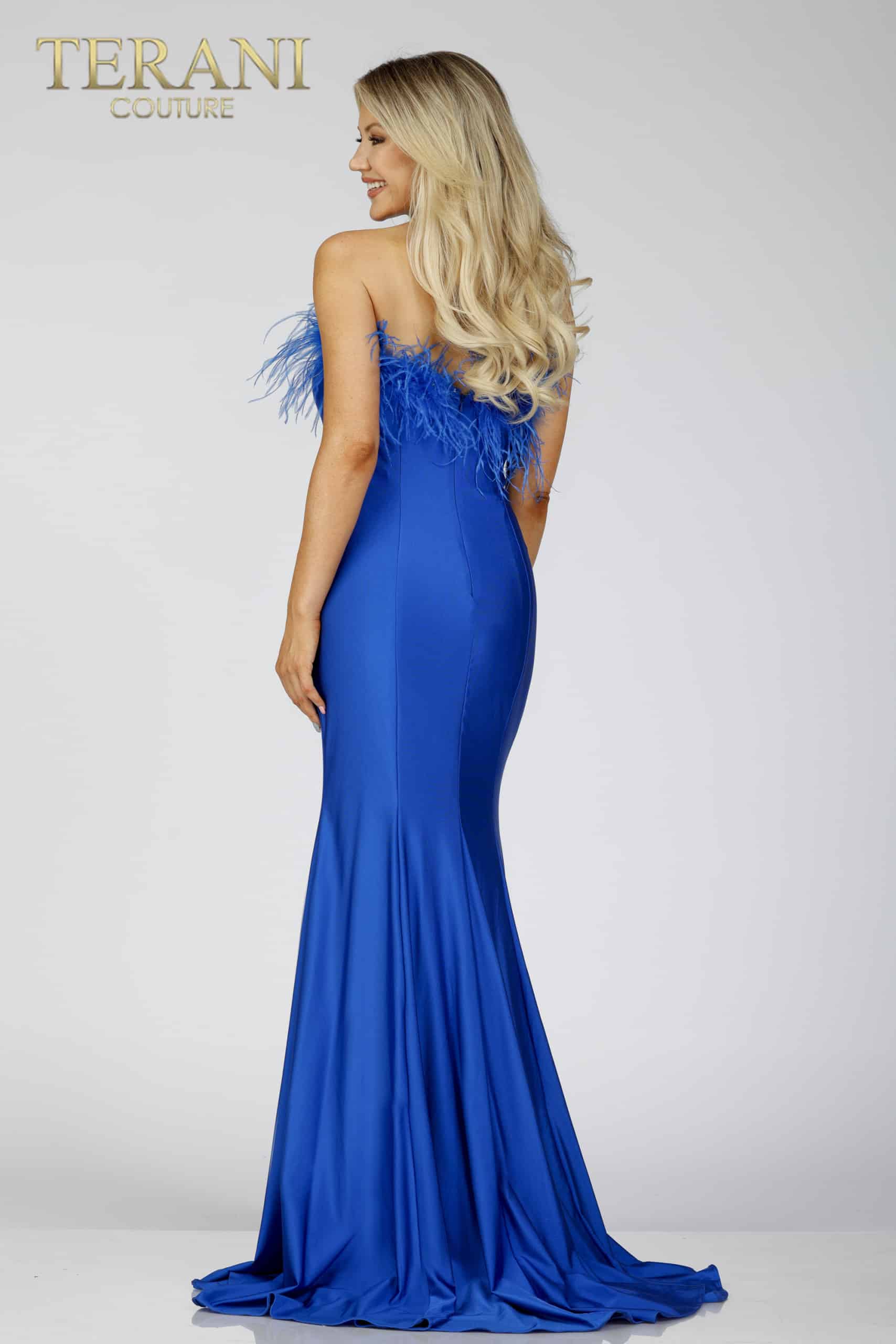 I Dress Cute Terani Couture 231P0067 Spandex Satin Gown, Sleek and Sophisticated - Image 4