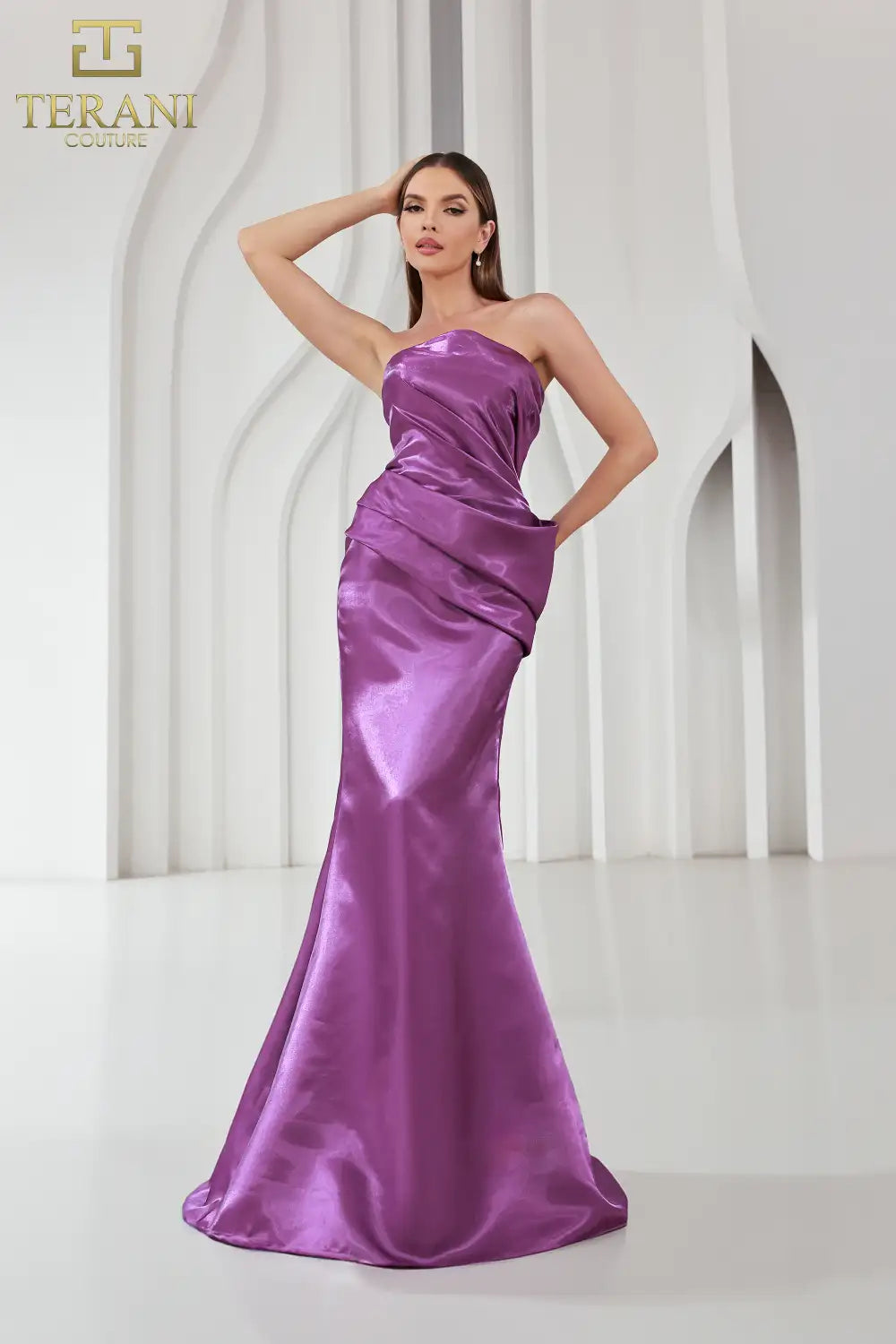 I Dress Cute Terani Couture 251E4231 Long Shimmer Sheath Dress - Image 7