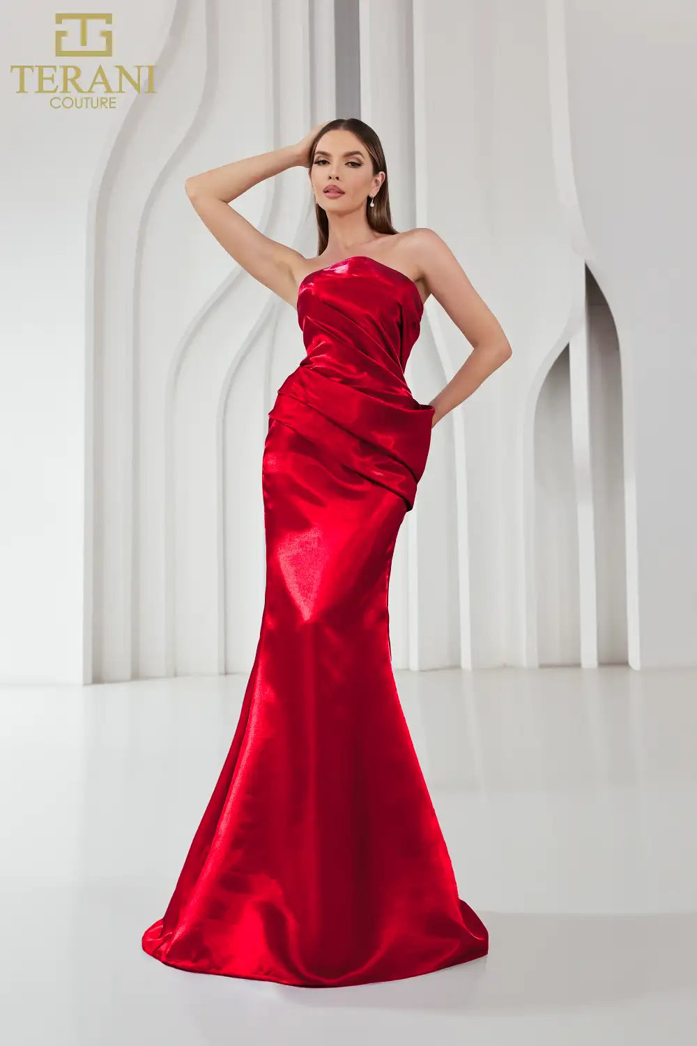 I Dress Cute Terani Couture 251E4231 Long Shimmer Sheath Dress - Image 13