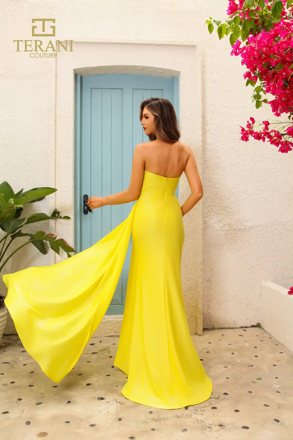 I Dress Cute Terani Couture 251P4055 Stretch Metallic Sweetheart Strapless Fit-and-Flare Gown - Image 7