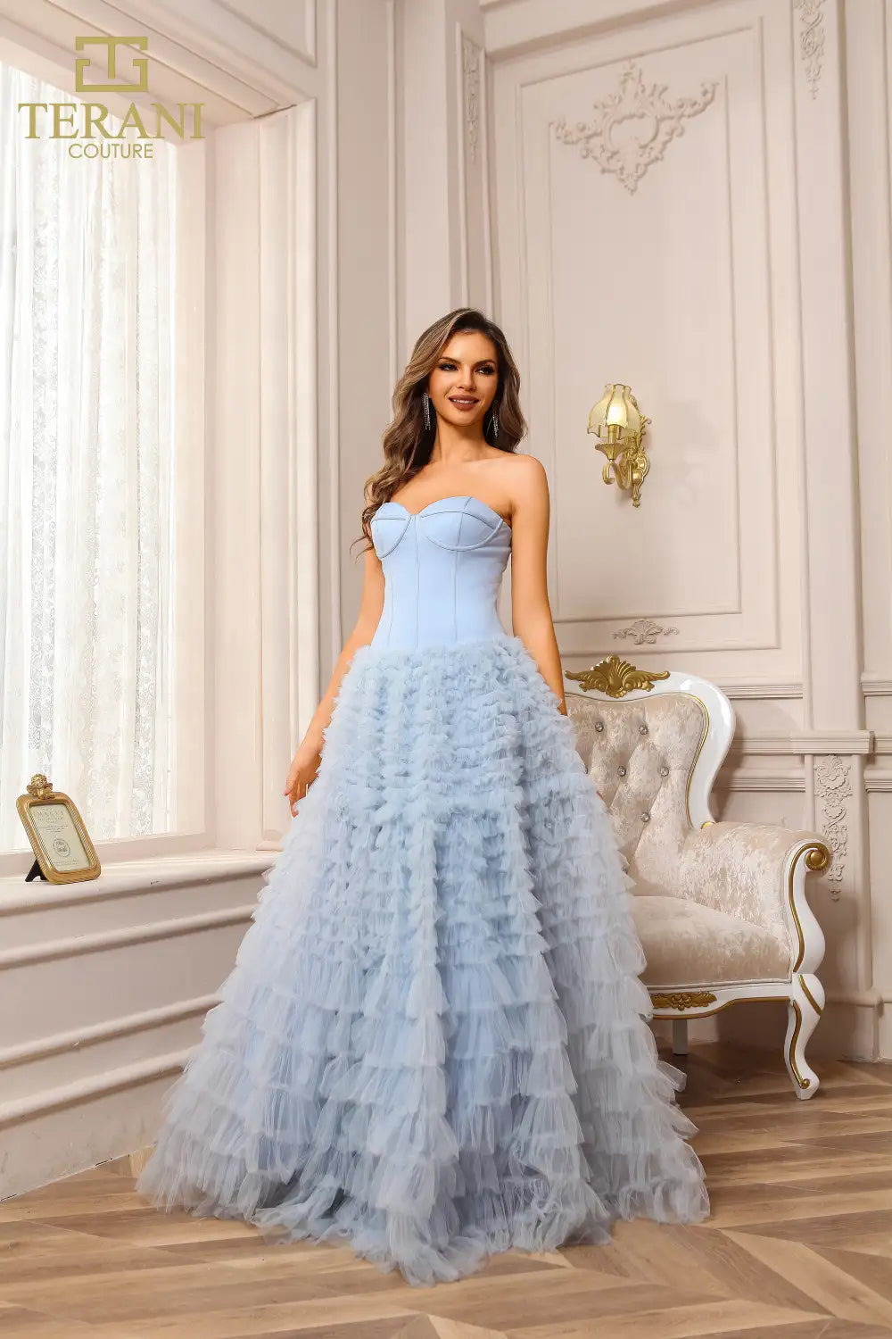 I Dress Cute Terani Couture 251P4092 Tulle Sweetheart Sleeveless Ballgown - Image 2