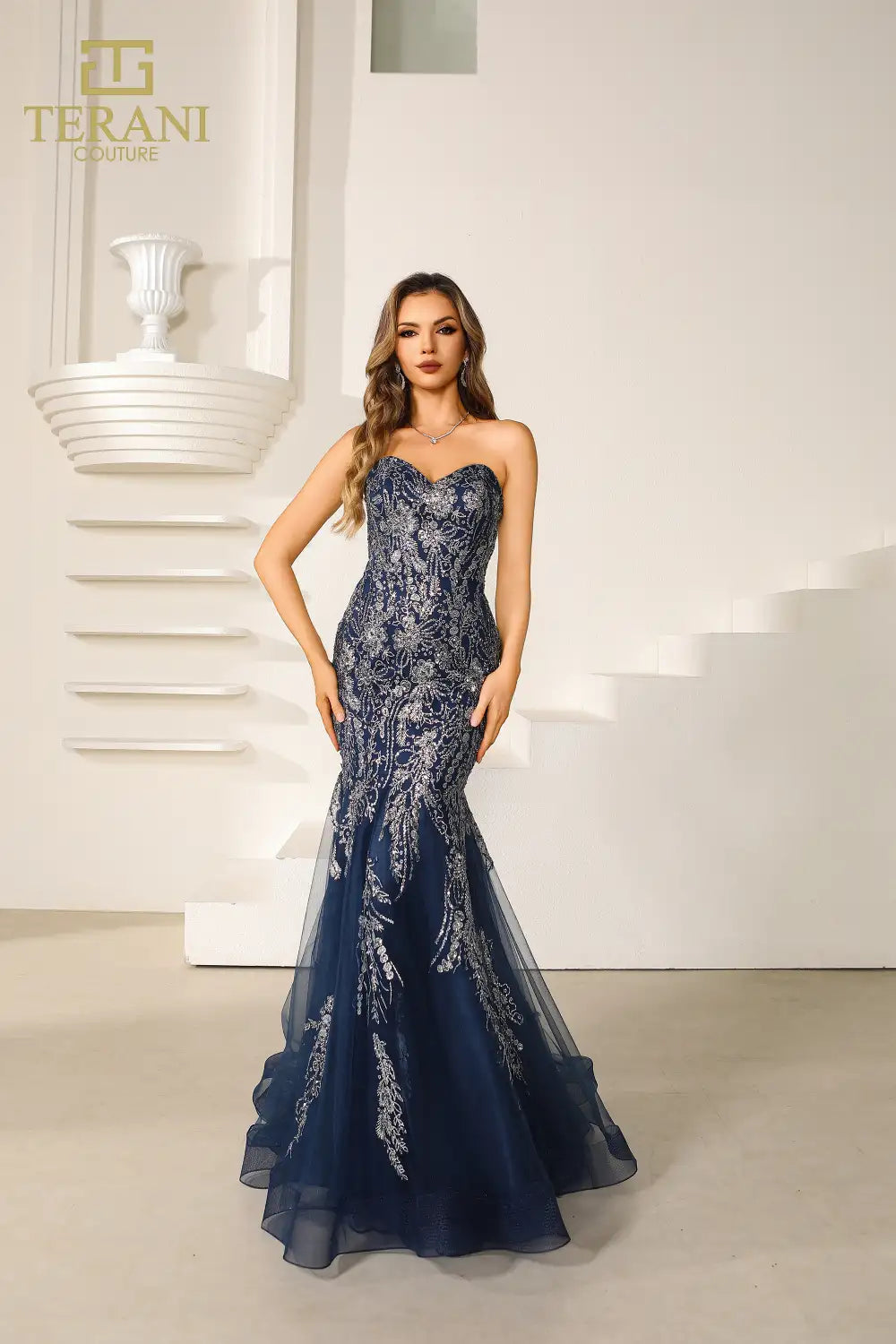 I Dress Cute Terani Couture 251P4641 Tulle Sweetheart Strapless Trumpet Gown