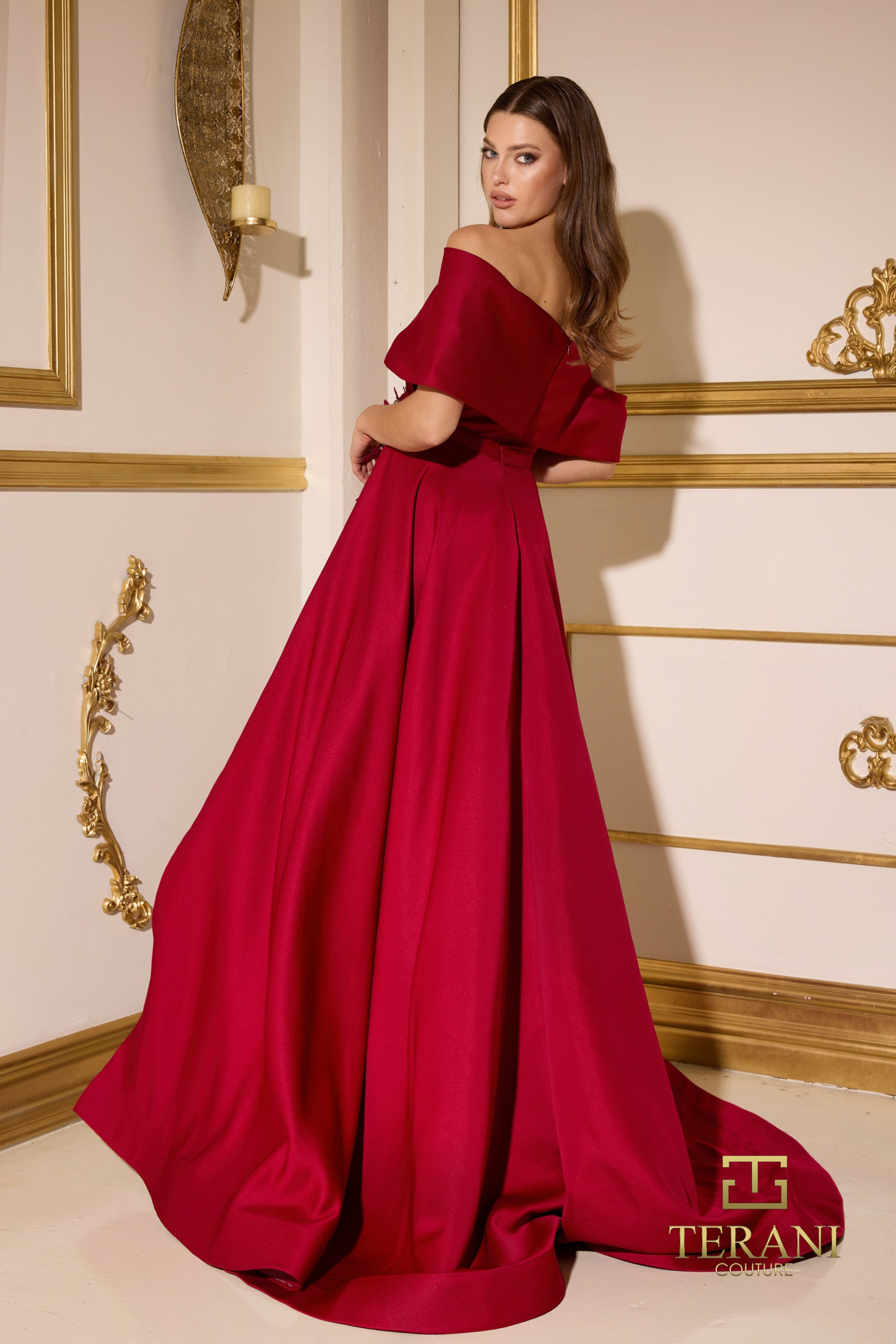 I Dress Cute Terani Couture 252M5312 Train Long MOB Dress - Image 4