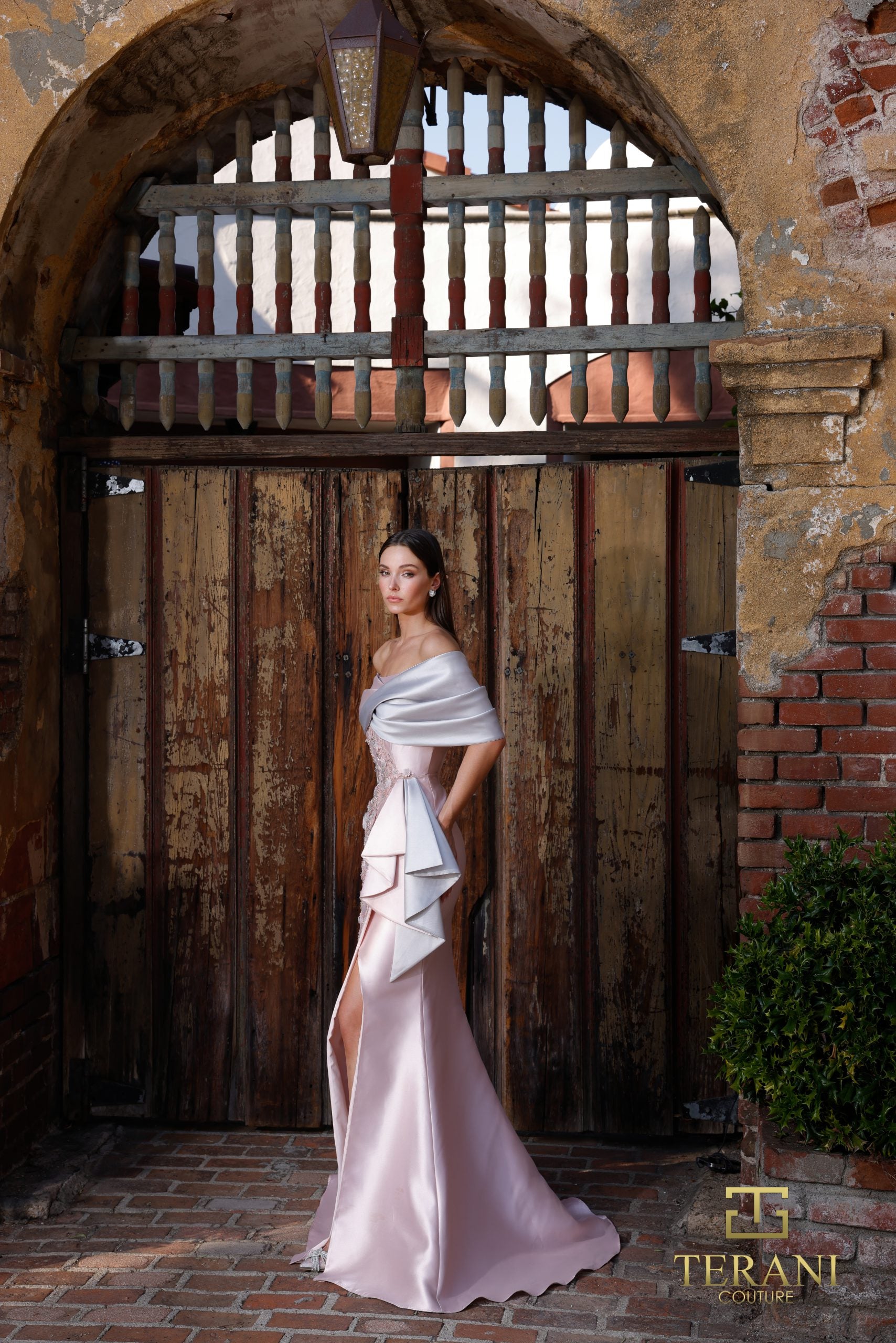 I Dress Cute Terani Couture 252M5324 Mikado Straight Neckline Bodycon Gown - Image 9