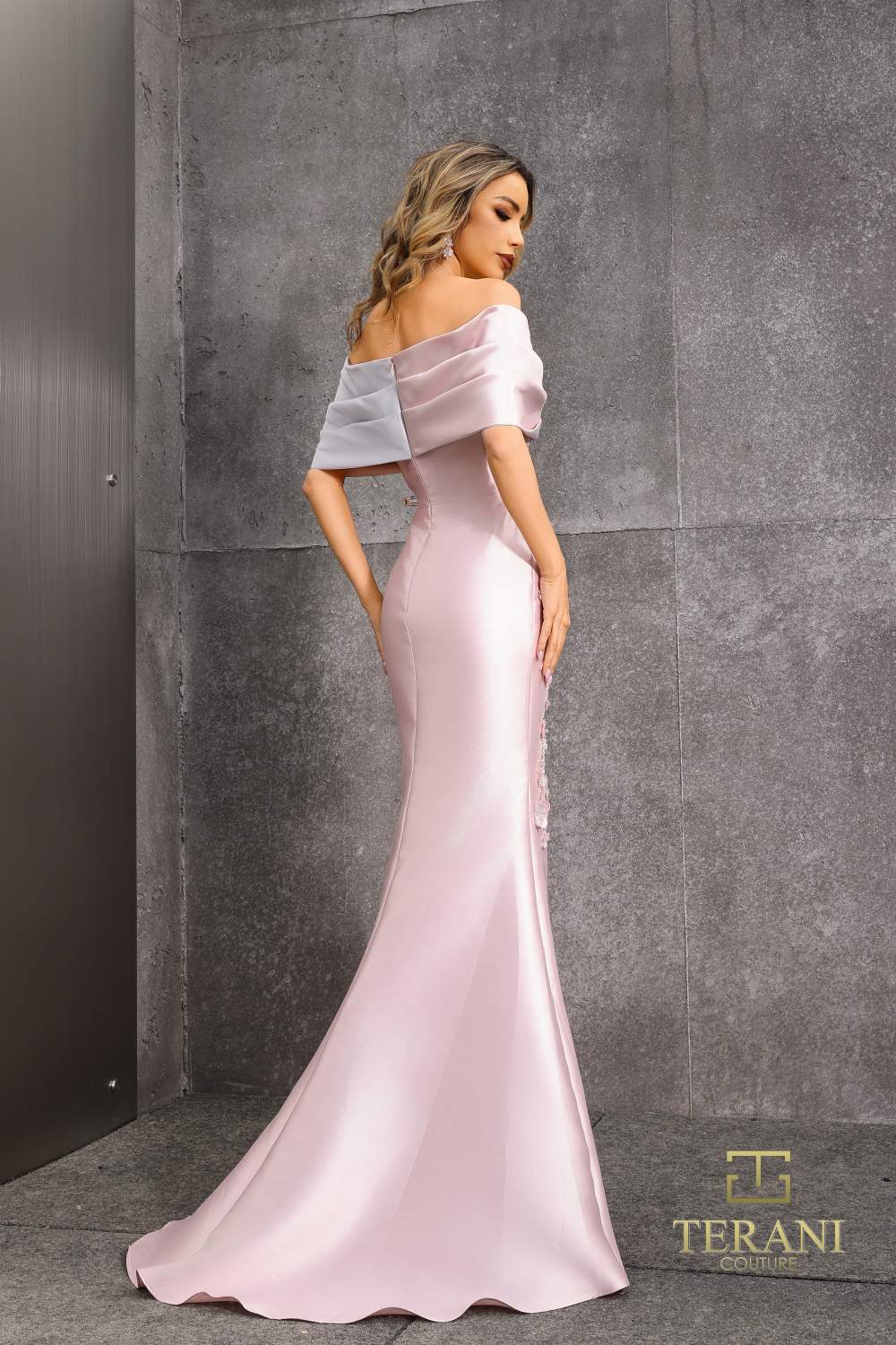 I Dress Cute Terani Couture 252M5324 Mikado Straight Neckline Bodycon Gown - Image 6