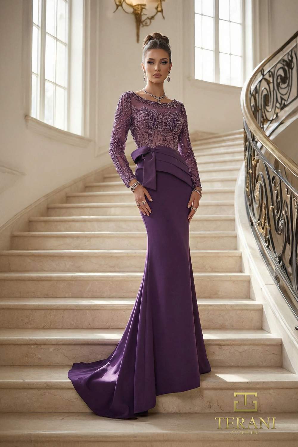 I Dress Cute Round Neck Long Mother of the Bride Dress - 262M7293