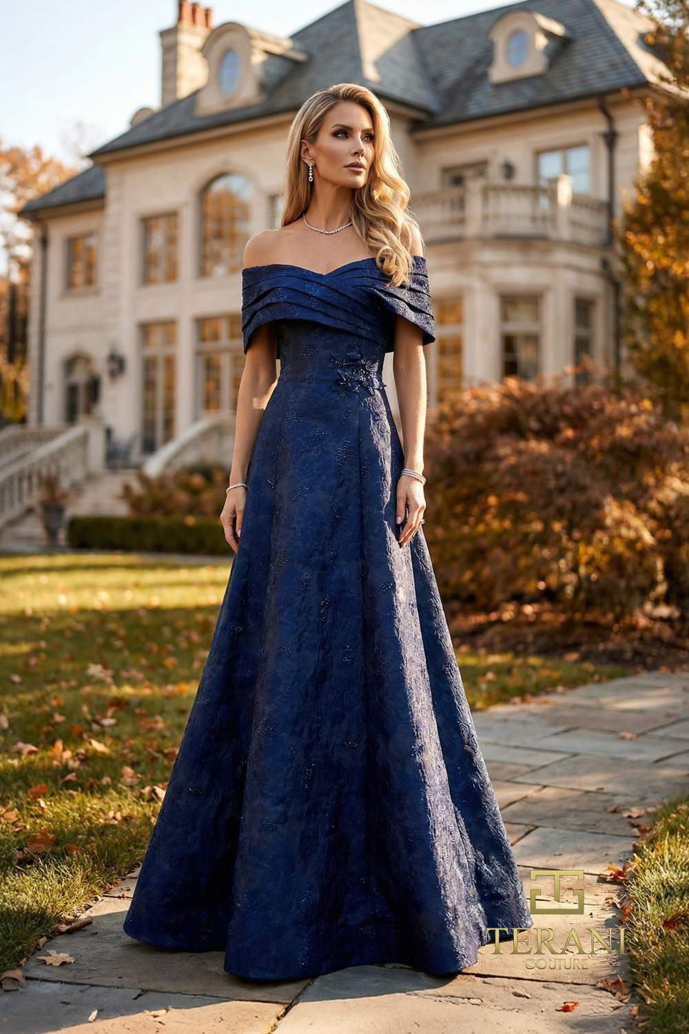 Off-Shoulder Long Mother of the Bride Dress – 262M7299