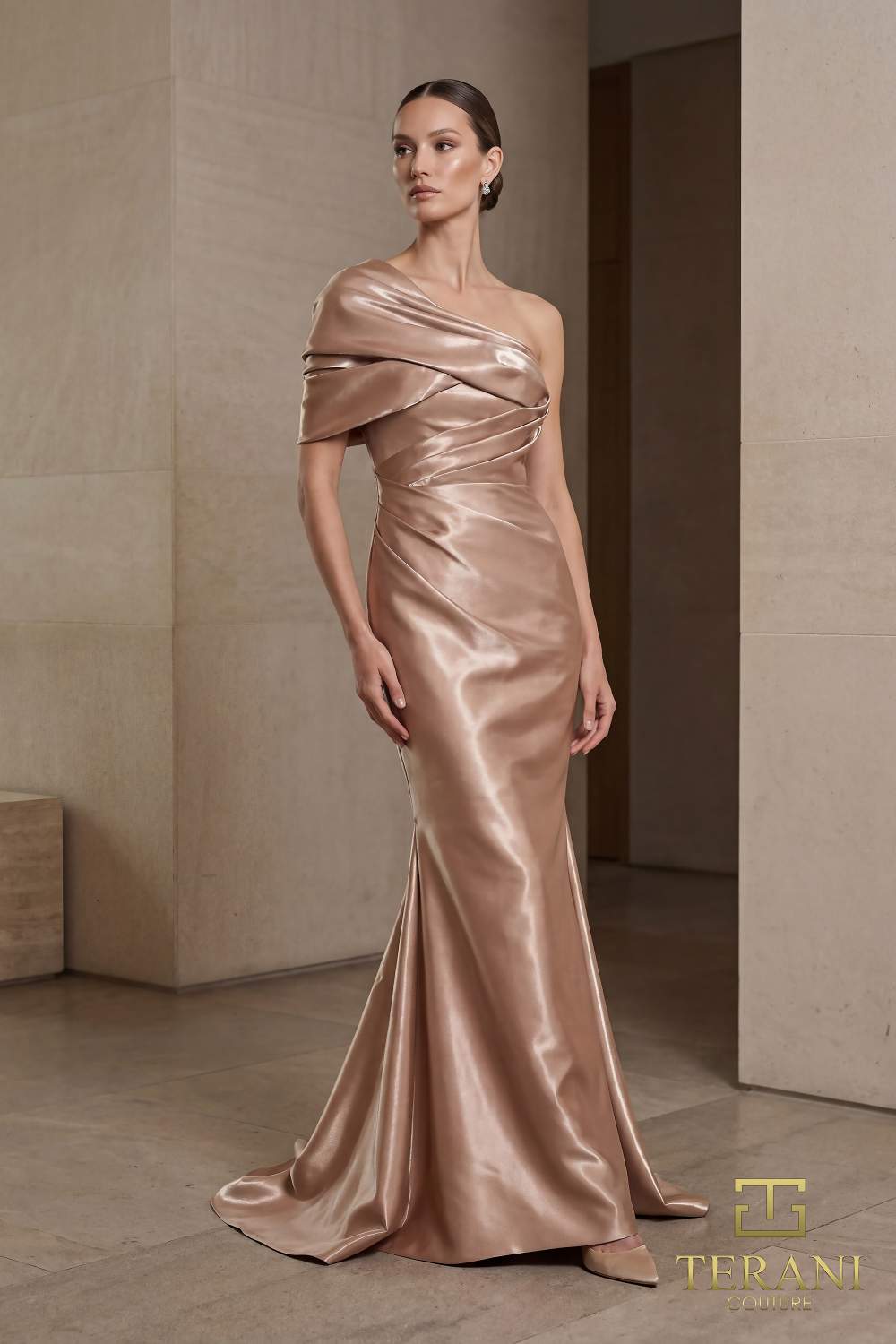 I Dress Cute One-Shoulder Long Evening Dress - 262E7119 - Image 2