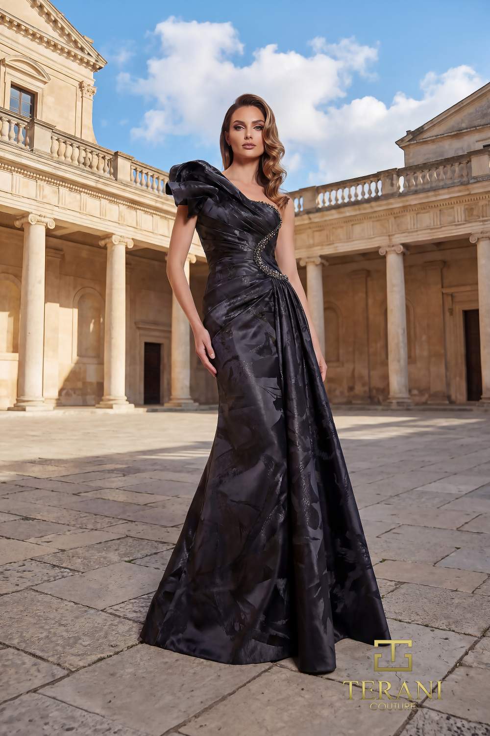 I Dress Cute One-Shoulder Long Evening Dress - 262E7376 - Image 2