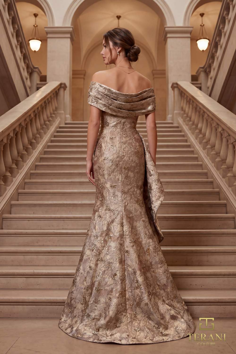 Off-Shoulder Long Mother of the Bride Dress – 262M7298