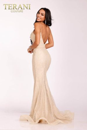 Terani Couture 231P0038 Embroidered Long Mermaid Gown